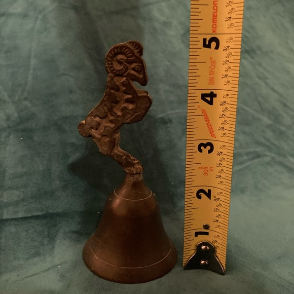 Vintage Metal Bell With Ram Top Detail - Picture 12 of 13